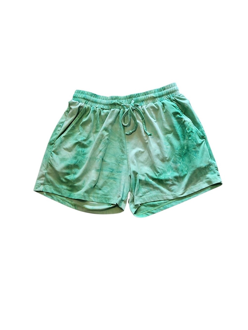 Women’s Mint Lime Green Drawstring Lounge Shorts Michelle Mae Size Large